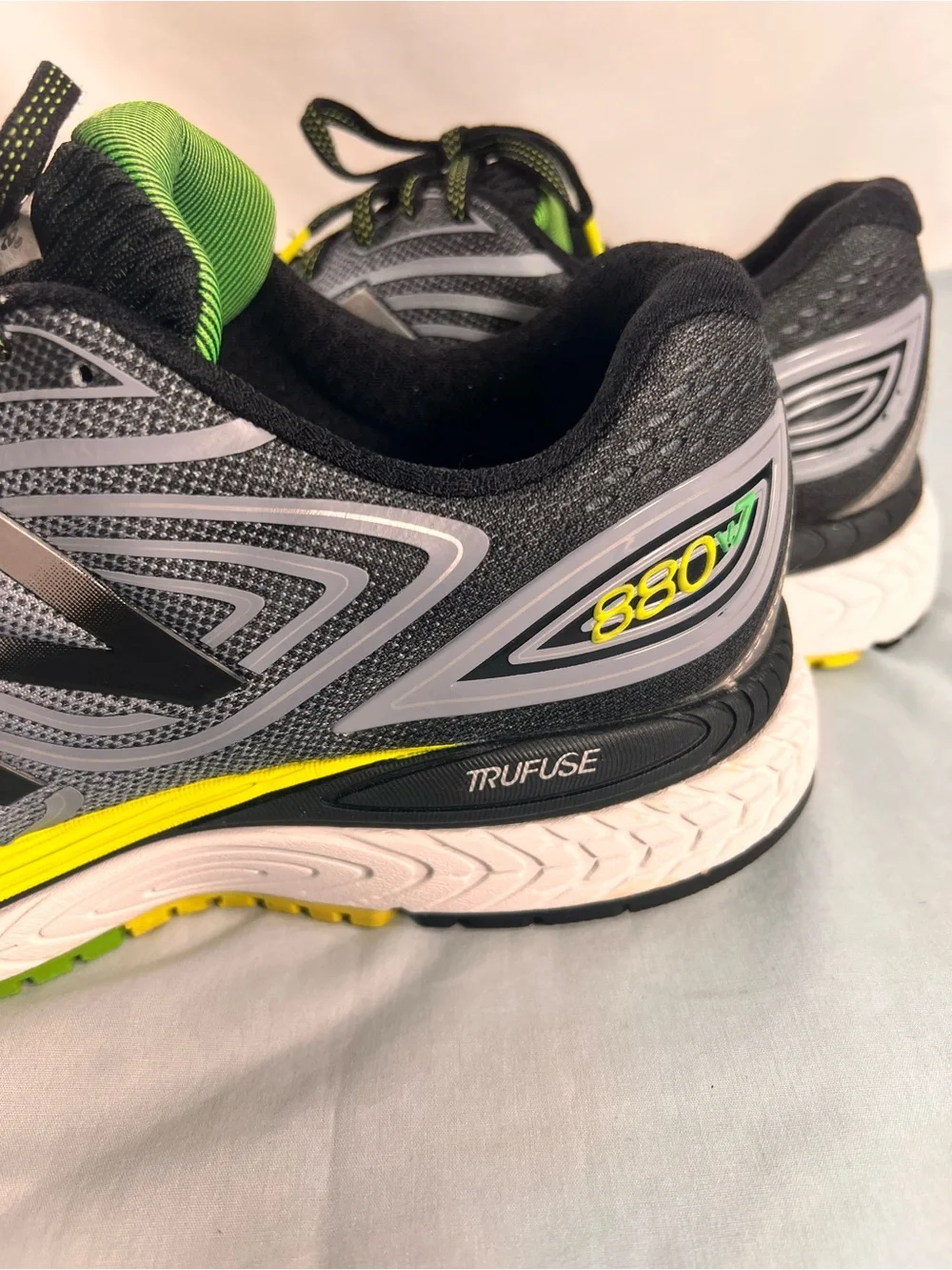 New Balance Gray and Lime Green Men's Running Shoes